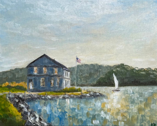 Tiburon "Train Town"-Original Painting by Kirsten Hagen