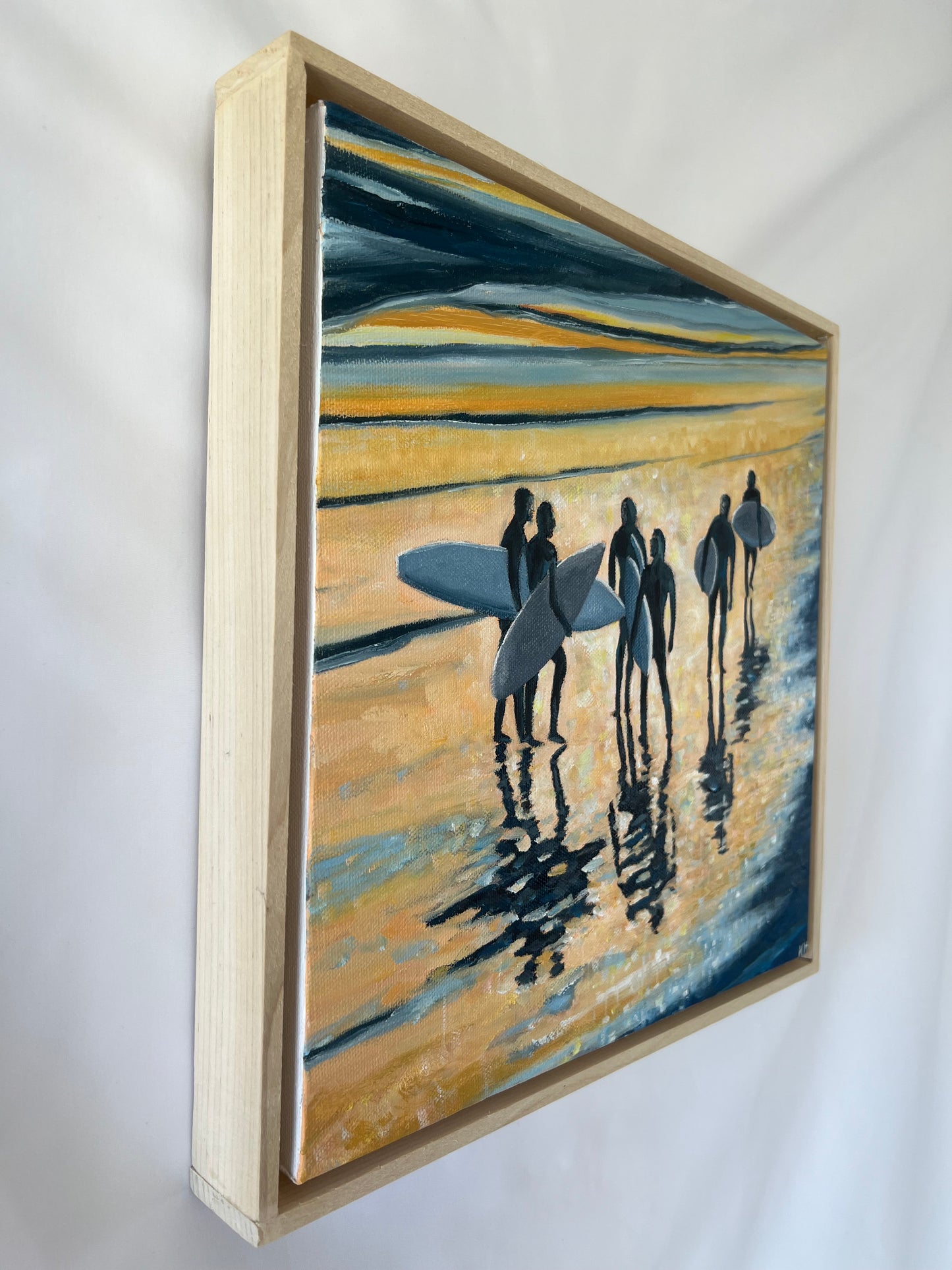 Avila Beach Surfers-Original Painting by Kirsten Hagen