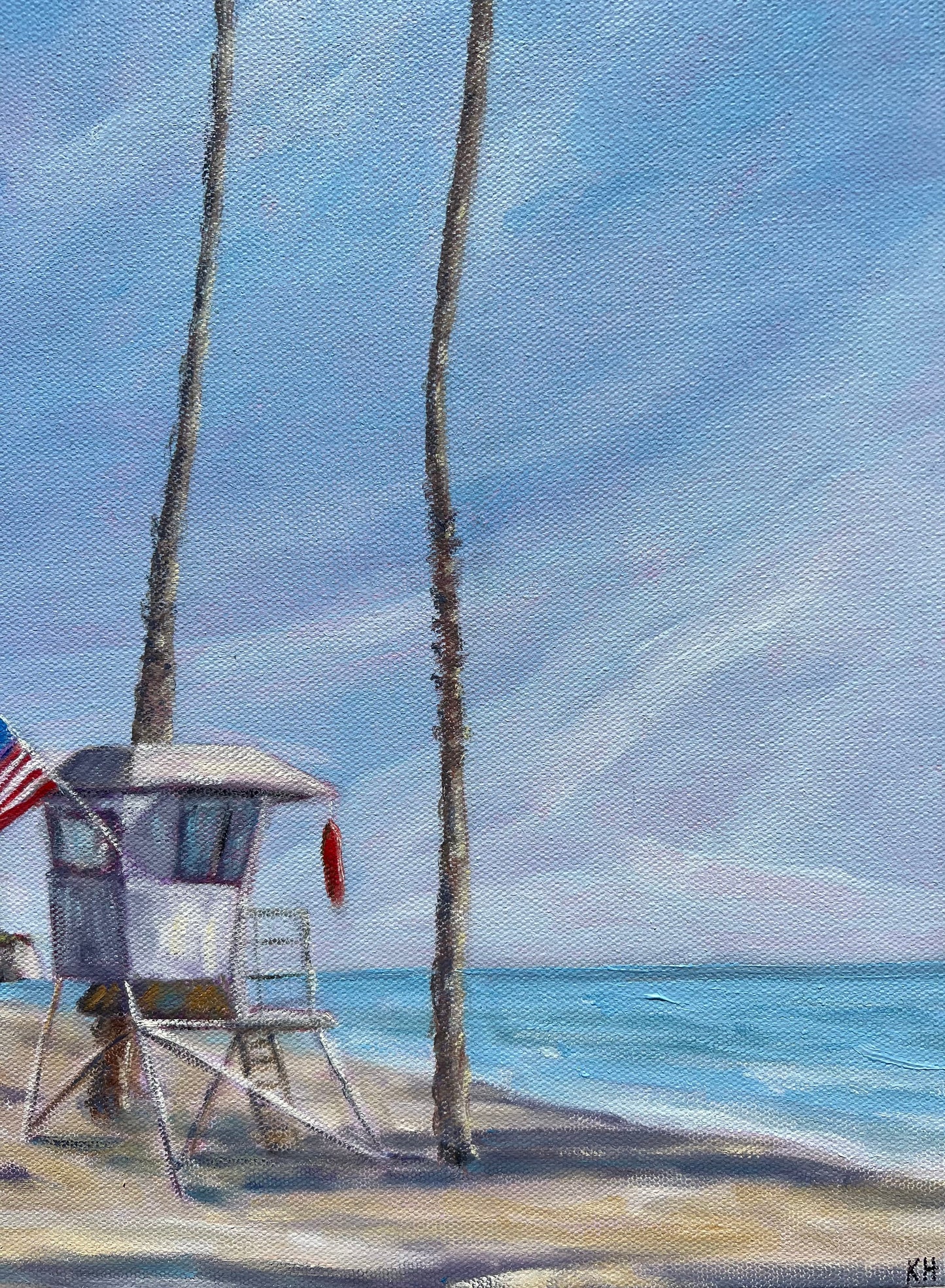 Hendry's Beach, Santa Barbara -Original Painting by Kirsten Hagen