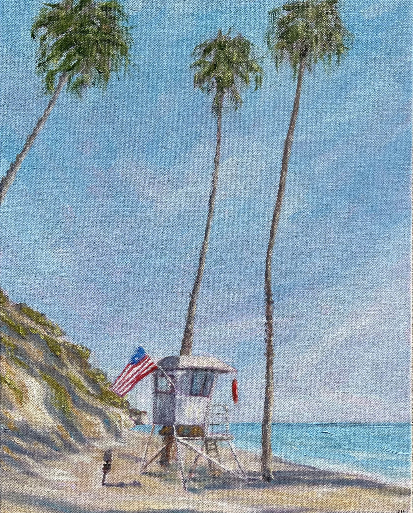 Hendry's Beach, Santa Barbara -Original Painting by Kirsten Hagen