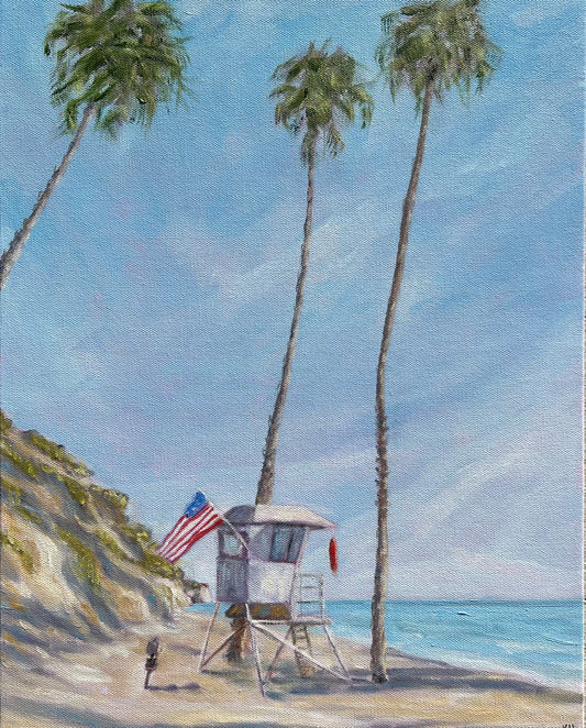 Hendry's Beach, Santa Barbara -Original Painting by Kirsten Hagen