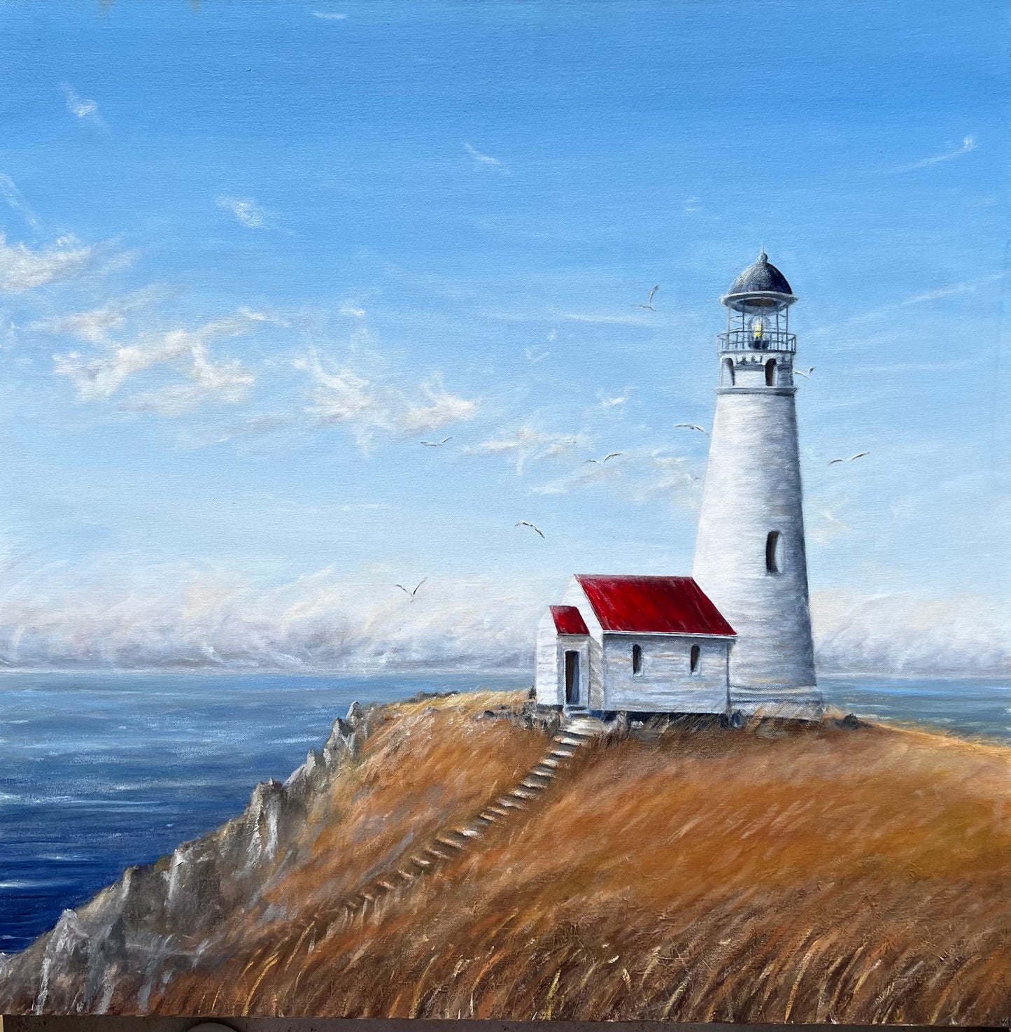 Lighthouse -Original Painting by Kirsten Hagen