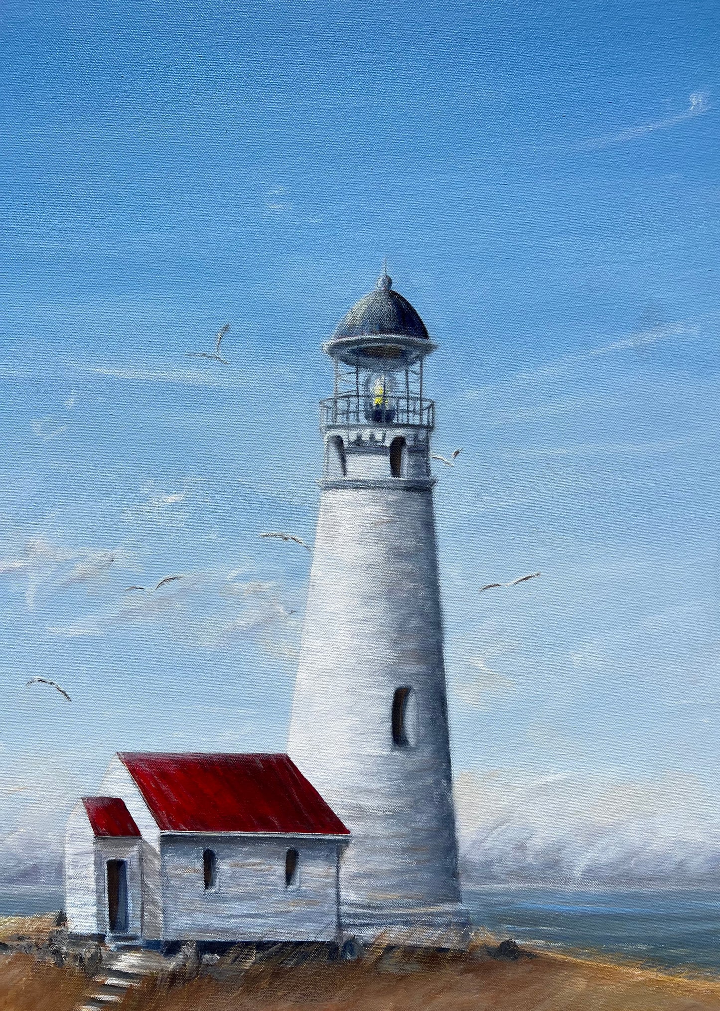 Lighthouse -Original Painting by Kirsten Hagen