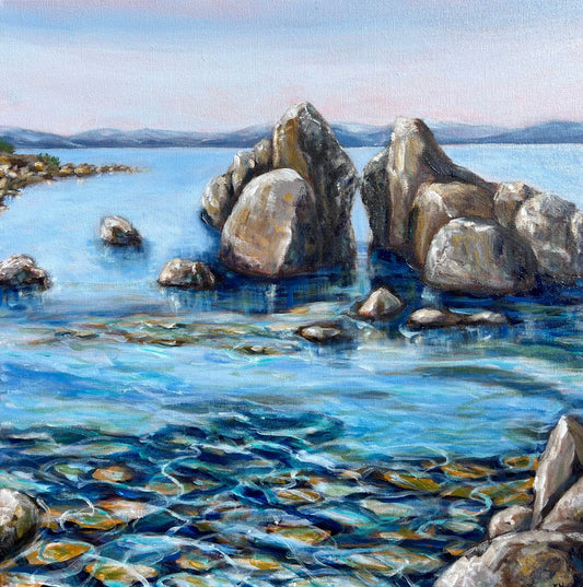 Speedboat Beach-Original Painting by Kirsten Hagen