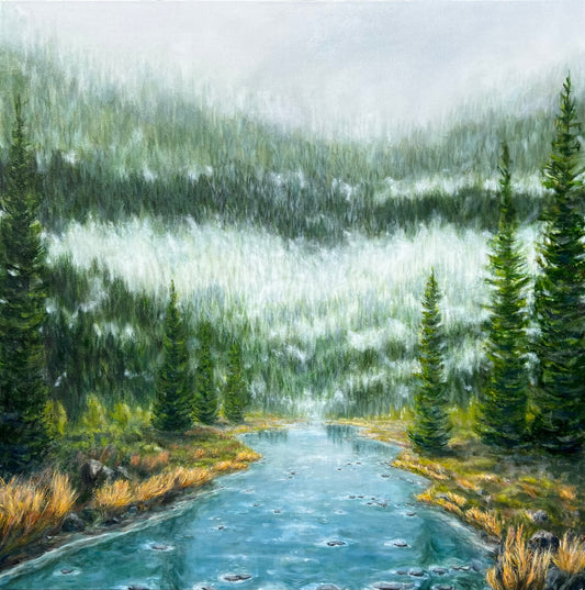Truckee River Morning ll Original Painting by Kirsten Hagen
