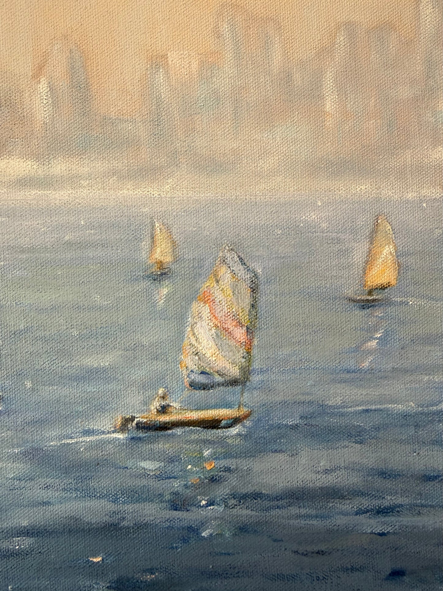 Sailing on the San Francisco Bay -Original Painting by Kirsten Hagen