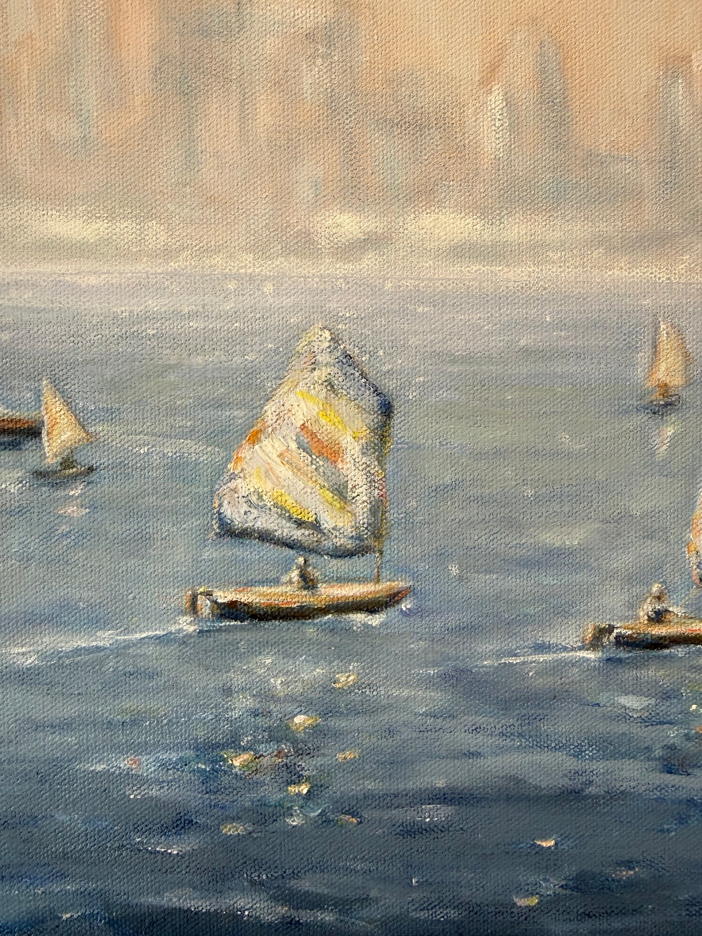Sailing on the San Francisco Bay -Original Painting by Kirsten Hagen