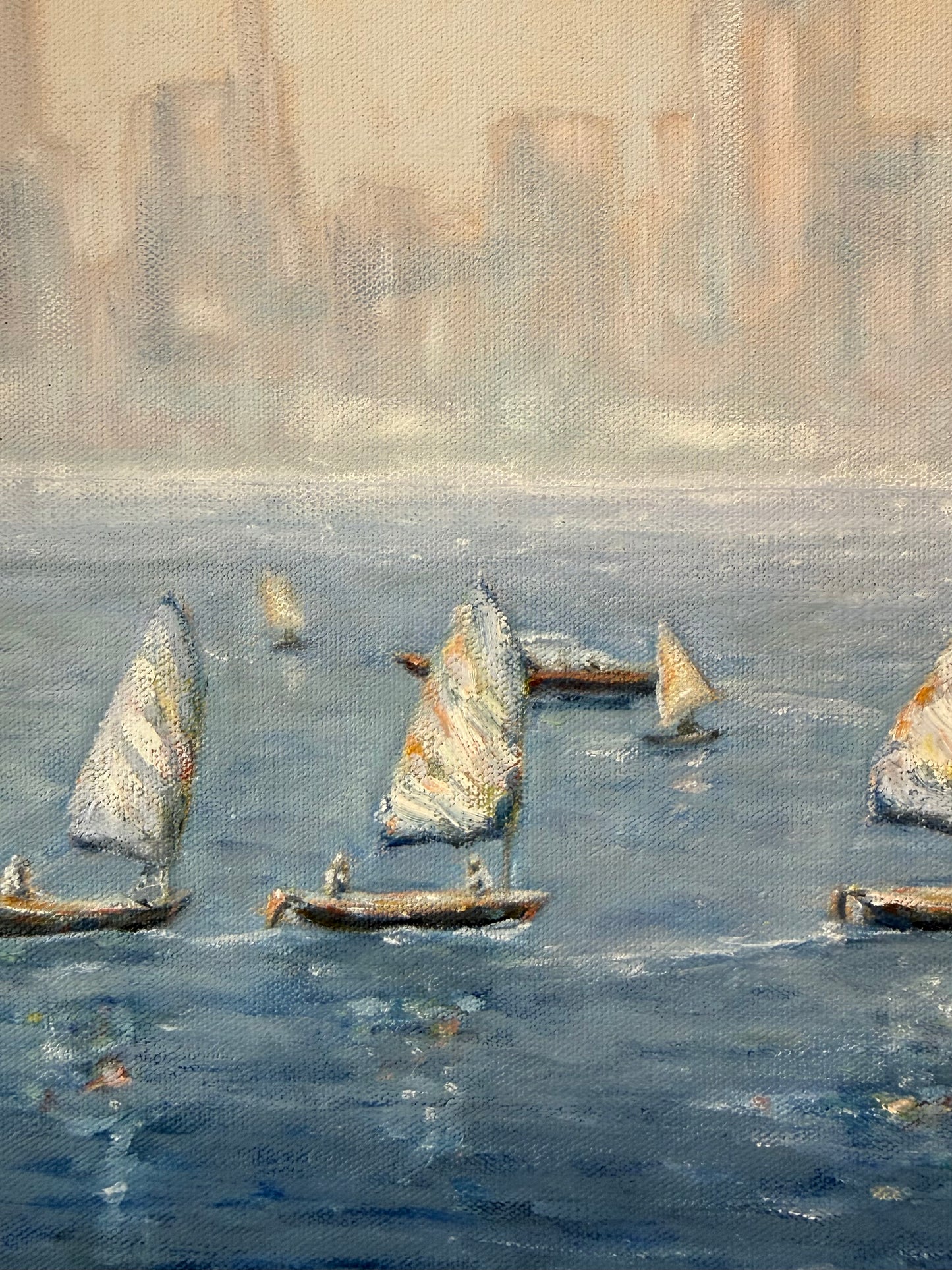 Sailing on the San Francisco Bay -Original Painting by Kirsten Hagen