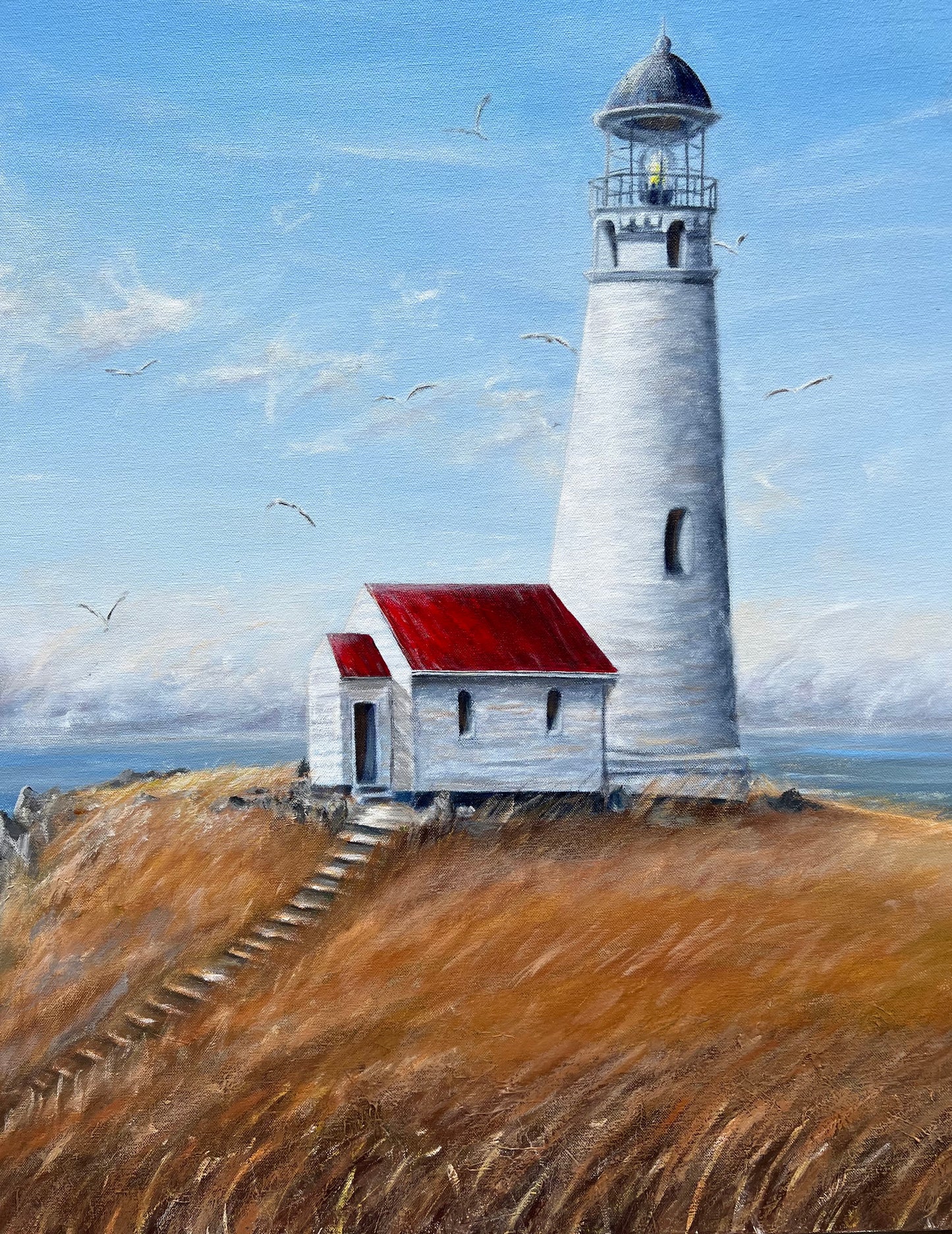 Lighthouse -Original Painting by Kirsten Hagen