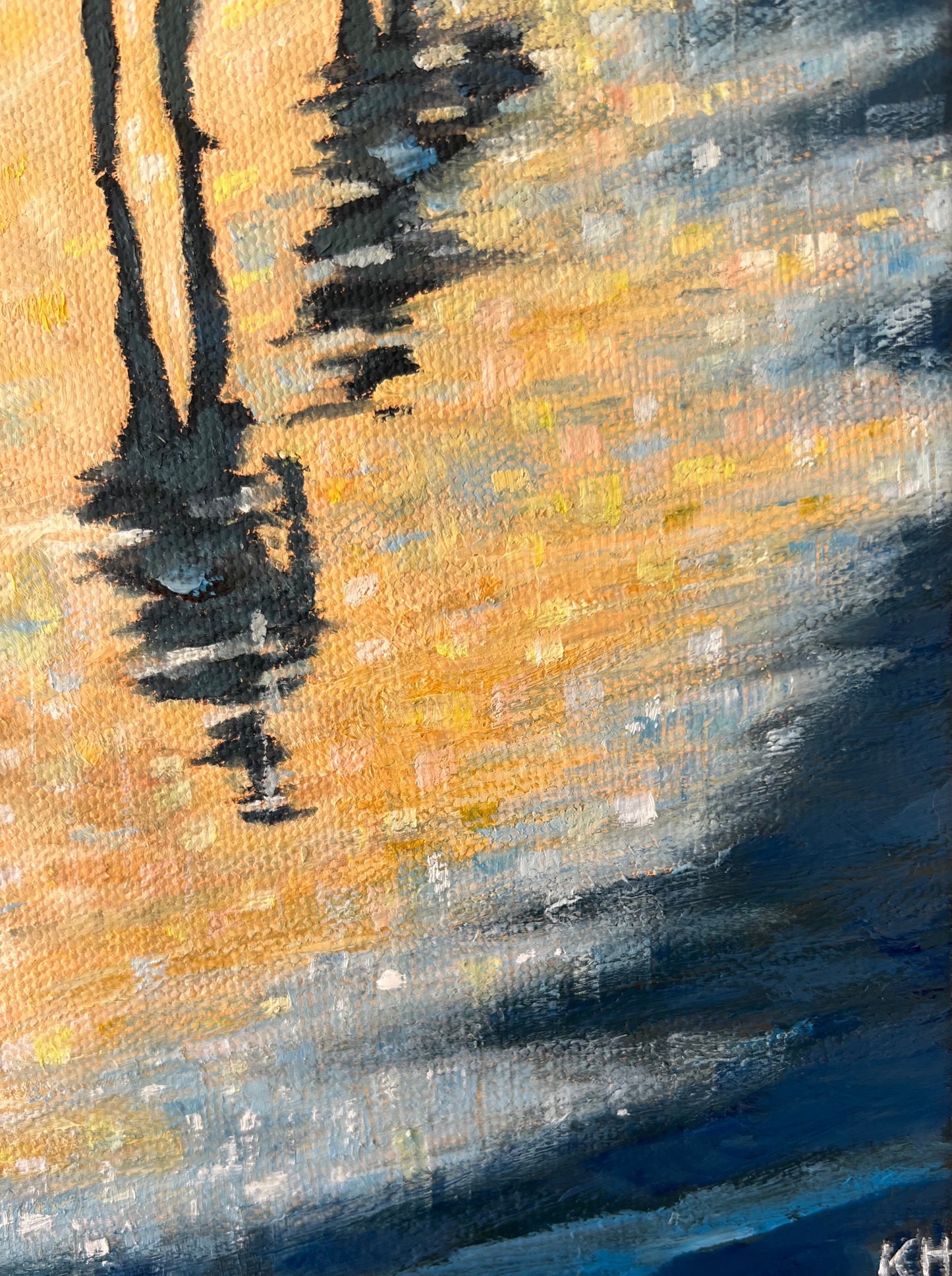 Avila Beach Surfers-Original Painting by Kirsten Hagen
